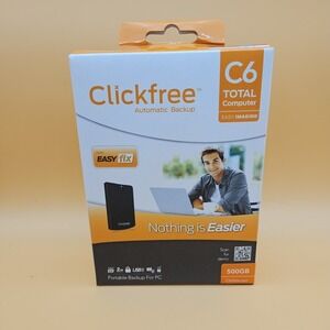 Clickfree Automatic Backup C6 For PC Computer Portable 500GB Storage NEW
